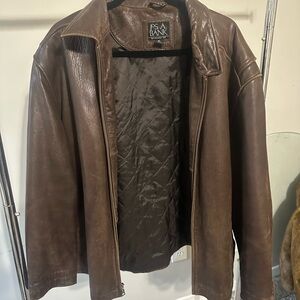 Jos. A. Bank Dark Brown Leather Jacket